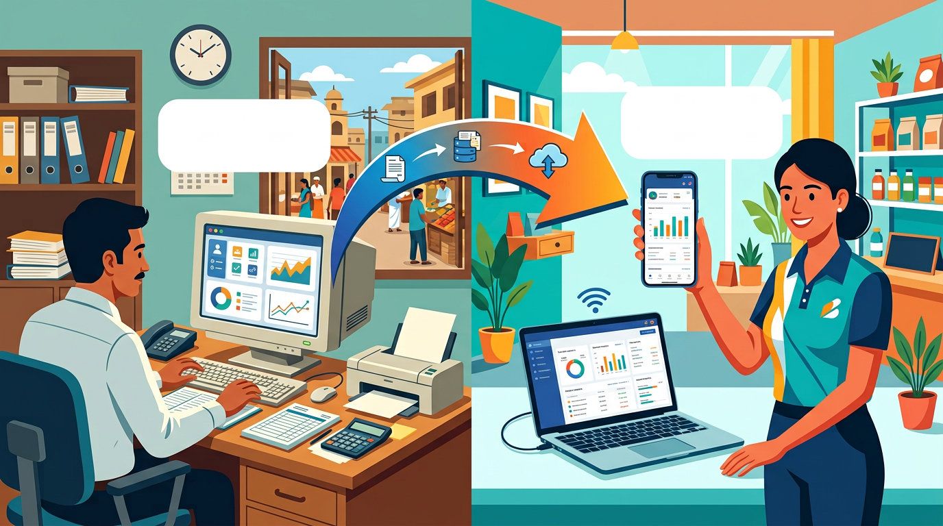 TallyPrime vs BikriBook 2026 — desktop vs cloud GST billing software comparison with cost table — BikriBook